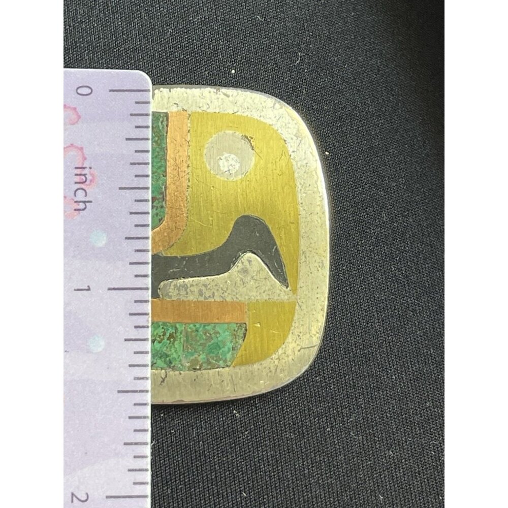 Los Castillo Sterling Silver Mixed Metals Parrot Pendant Brooch Signed 63 - Picture 5 of 14